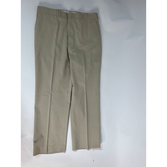 Haggar Mens Khaki Pants 36x30 Combed Cotton & Fortrel Polyester - Picture 1 of 16